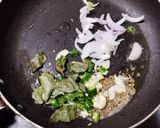 A picture of step 3 of Takachi Kadhi bhaji bhat.... Maharashtrian special.