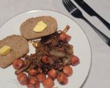 Foto del paso 5 de la receta: Shiitake y vienesas salteadas