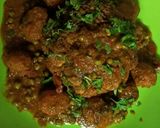 A picture of step 6 of Dum Gobhi with Aloo Matar.