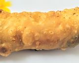 A picture of step 3 of Tandoori chicken cigars.