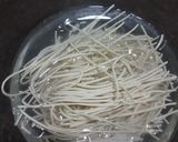 A picture of step 1 of Hakka noodles in microwave.