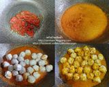 A picture of step 3 of Red Curry with Fish Balls (Pla Krai).
