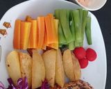 Foto langkah ke 3 dari resep Salmon grill with vegetables.