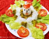 Egg shaped rice with dal and stir fried broccoli and tomato recipe step 5 photo