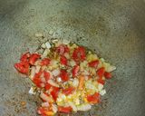 A picture of step 2 of Aloo Gajar Matar.