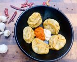 A picture of step 25 of Steamed Wheat Momos (with Soya stuffing).