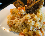 Foto del paso 3 de la receta: Arroz con zanahoria y crujiente de alcachofa