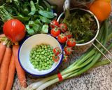 Une image de l'étape 1 de 🐞Salade 🥗 🫜le printemps🫛🥬🫒 dans 🍋l’assiette 🧺.