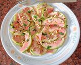 A picture of step 4 of Guava Carpaccio with feta (No Cook Recipe).