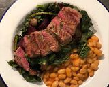 A picture of step 6 of Venison with roast cavolo nero and beetroot. Stewed cannellini beans 🦌.