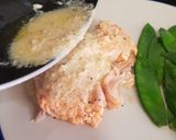 A picture of step 6 of Sous vide salmon in a butter, ginger and lemon sauce.