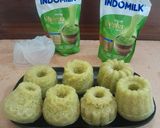 Foto langkah ke 6 dari resep Steamed Matcha Cheesecake.