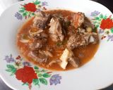 A picture of step 7 of Kenyan goat meat stew.
