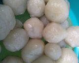 Foto langkah ke 4 dari resep Cilok isi telor bumbu kacang anti gagal.