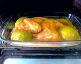 Foto del paso 12 de la receta: Pollo asado con manzanas ácidas y salsa suave de chocolate