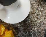 A picture of step 5 of Qamar Al din orange juice.