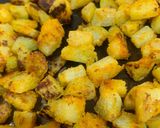 A picture of step 4 of Ganth Govi tawa fry (pan fried Knol Khol).