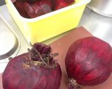 Foto del passaggio 1 della ricetta Risotto rape rosse e purea di spinaci con cream fraiche