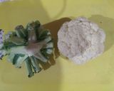 A picture of step 1 of Full cauliflower sabzi.