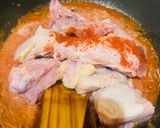 A picture of step 3 of Curry Patta Chicken (Chicken with curry leaves).