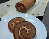 Keto Peanut Chocolate Roll Cake Sugar & Gluten Free #Ketopad langkah memasak 5 foto