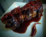 Foto del paso 14 de la receta: Lomito de Cerdo envuelto con reducción de vino tinto al pimentón!