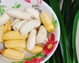 Hình bước làm 1 của món Bánh chuối lá dứa