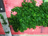 Hamburguesas de pollo con espinacas