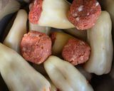 Csicseriborsós töltött paprika recept fázis 2 fotója