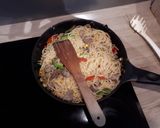 A picture of step 9 of Fried Pasta.
