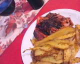 Foto del paso 4 de la receta: Bondiola a la mostaza y miel, con guarnición de papas crocantes