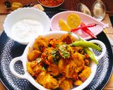 A picture of step 2 of TARO/ ARBI Ki Sabji (kochu / colocasia curry).