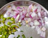 A picture of step 1 of Aloo pakoda.