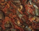 A picture of step 6 of Spicy Brinjles.