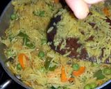 A picture of step 5 of Veg pulao.