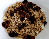 A picture of step 2 of My Healthy Granola Breakfast ❤#Kitchenwordsearch#Breakfast.