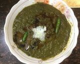 A picture of step 5 of Sarson Ka Saag,Makki Ki Rotis, turnips Bhaji,hot dry fruits Gur.
