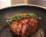 A picture of step 4 of Slow Cook Rib Eye - medium rare.
