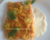 Foto del paso 2 de la receta: Pastel de verduras con fritada de tomatitos cherri y parmentier de queso curado
