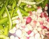 A picture of step 1 of Karonde and green chilli chunki hui.