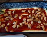 Csirkemelles paradicsomos rakott cukkini recept fázis 3 fotója