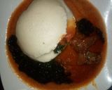 A picture of step 23 of Semo+gbegiri(beans soup)+ewedu+stew😋.