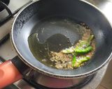 A picture of step 1 of Banana sabzi.