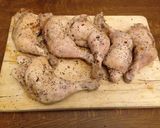 A picture of step 7 of Sunday lunch (chicken noodle soup and baked chicken with potatoes).