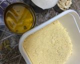 A picture of step 1 of Besan ladoo.