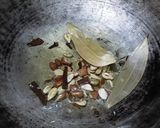 A picture of step 1 of Mishti pulao (sweet rice).