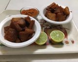 A picture of step 7 of Masala purple yam/kand.