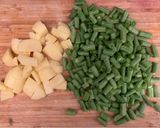 A picture of step 1 of Aloo Beans in 5 minutes.