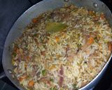 A picture of step 3 of Hawaiian Rice.
