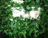 A picture of step 1 of Besan-Methi Chilla.